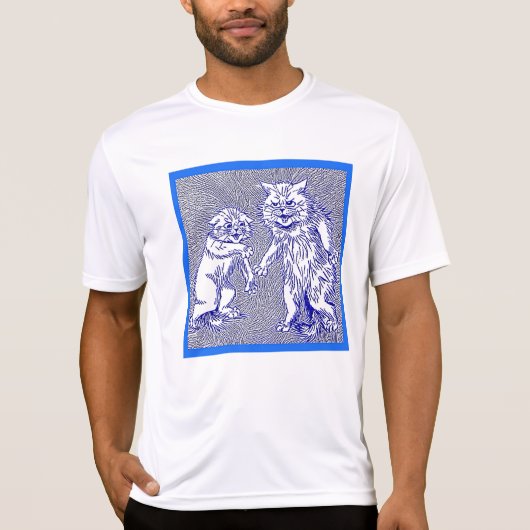 Kitty Cats in Blue von Louis Wain T-Shirt (Vorderseite)
