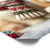 Kitty Cats in der Weihnachtsdekoration und Schneep Poster (Ecke)