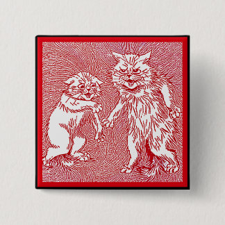 Kitty Cats in Red von Louis Wain Button