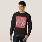 Kitty Cats in Red von Louis Wain Sweatshirt (Vorne ganz)