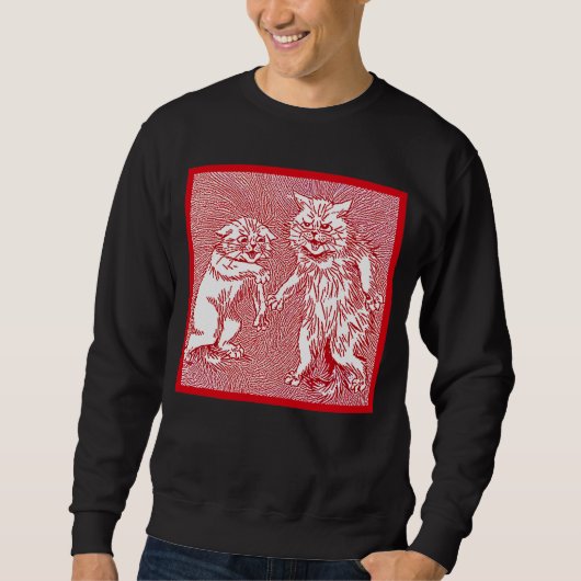 Kitty Cats in Red von Louis Wain Sweatshirt (Vorderseite)