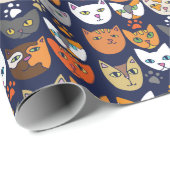 Kitty Cats jeden Caterday Geschenkpapier (Rolleneckpunkt)