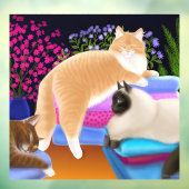 Kitty Cats Liebe Clean Wäscherei Fenster Klammern Fensteraufkleber (Blatt 3)