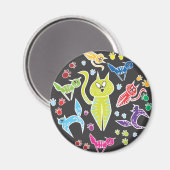 Kitty Cats Magnet (Vorderseite/Rückseite)