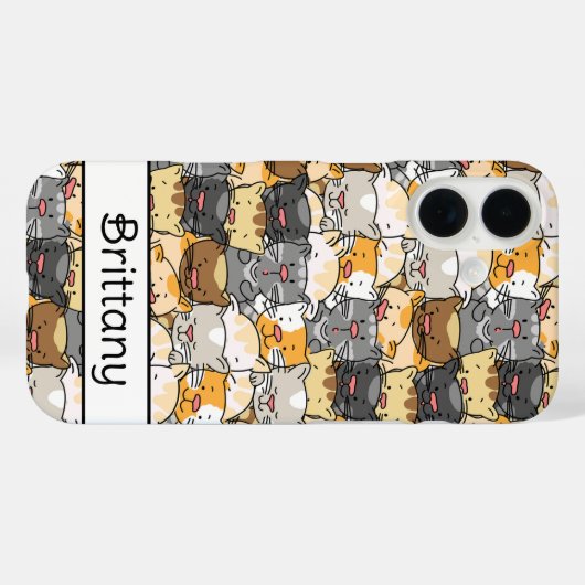 Kitty Cats Personalisiert Case-Mate iPhone Hülle (Rückseite (Horizontal))