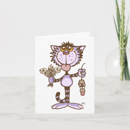 Kitty Cat's Show of Liebe notecard Karte (Vorderseite)
