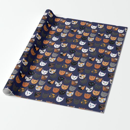 Kitty Cats überall Muster Geschenkpapier (Ungerollt)