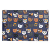 Kitty Cats überall Muster Kissenbezug (Rückseite)