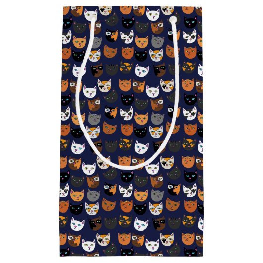 Kitty Cats überall Muster Kleine Geschenktüte (Vorderseite)