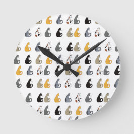 Kitty Cats Wall Clock Runde Wanduhr
