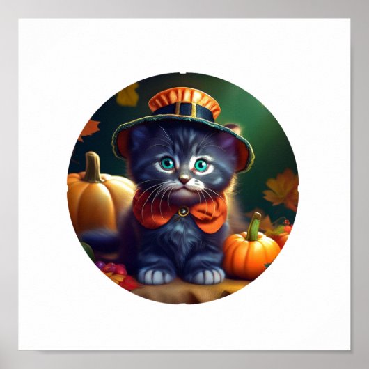 Kitty Celebrating Erntedank Poster (Vorne)