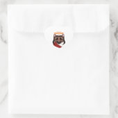 Kitty-Christ-Aufkleber Herz-Aufkleber (Tasche)
