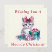 Kitty Christmas Card Dankeskarte (Vorne/Hinten)