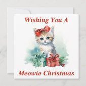 Kitty Christmas Card Dankeskarte (Vorderseite)