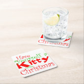 Kitty Christmas Holiday Pet Paper Untersetzer (Vor Ort)