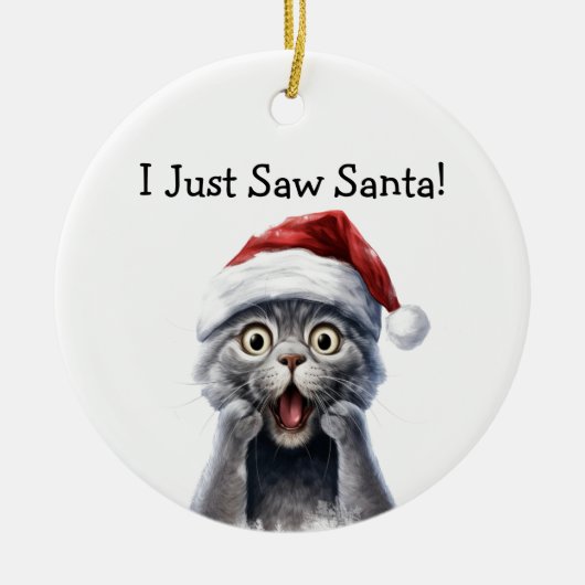 Kitty Christmas Mischief Cat Ornament (Vorne)