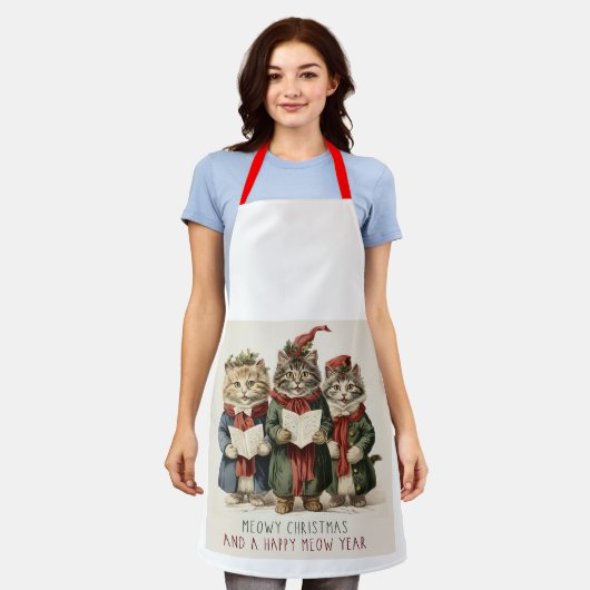 Kitty Christmas Schürze (Getragen)
