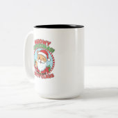 Kitty Claus, 15 oz Two-Tone Coffee Mug Zweifarbige Tasse (Vorderseite Links)