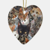 Kitty Collage Keramik Ornament (Links)