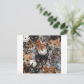 Kitty Collage Postkarte (Stehend Vorderseite)