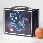 Kitty Constellation Celestial Cat Cosmos Space Metall Brotdose (Beispiel)