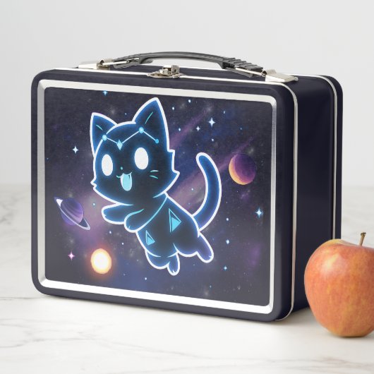 Kitty Constellation Celestial Cat Cosmos Space Metall Brotdose (Beispiel)
