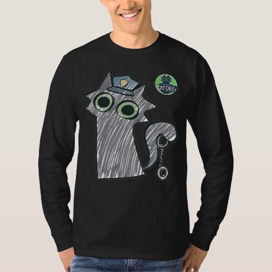Kitty Cop – Purrtect & Serve Herren  T-Shirt (Vorderseite)