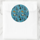 Kitty Corner Cat Pattern Stickers (Tasche)
