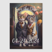 Kitty Couple - Save the Date, anpassbar Magnetkarte (Vorderseite)