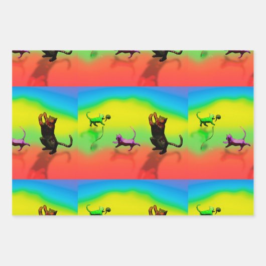 Kitty Cove Wrapping Paper Flat Sheet Set 3 Geschenkpapier Set (Vorderseite 2)