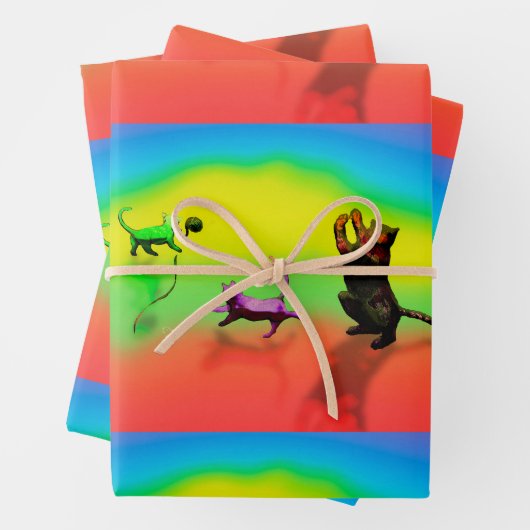 Kitty Cove Wrapping Paper Flat Sheet Set 3 Geschenkpapier Set (Beispiel)