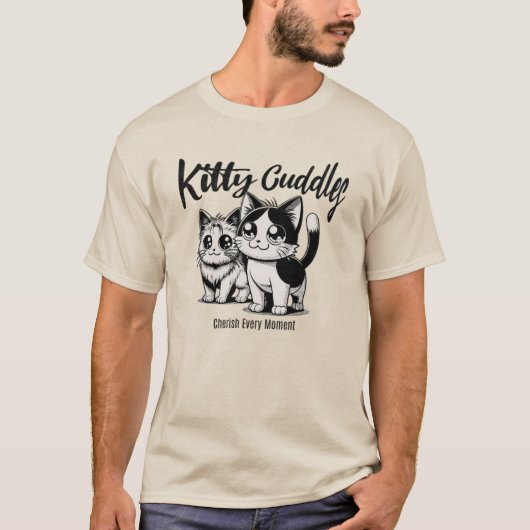 Kitty Cuddles: Liebe und Purrs T - Shirt (Vorderseite)