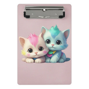 Kitty_dgn.4- von Maaya_Prints, Mini Klemmbrett
