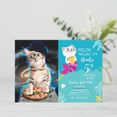 Kitty Dj Cat Einladung (Stehend Vorderseite)