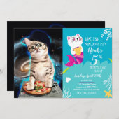 Kitty Dj Cat Einladung (Vorne/Hinten)