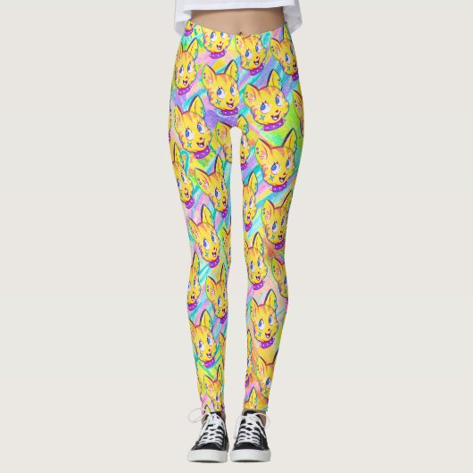 Kitty Doodle Bratislava Kidcore Leggings (Vorderseite)