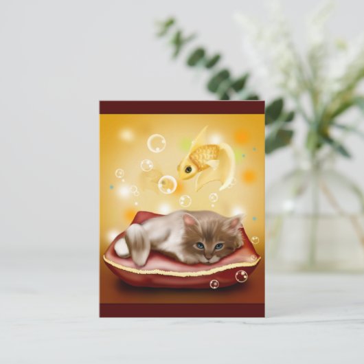 Kitty Dreams Postkarte (Stehend Vorderseite)