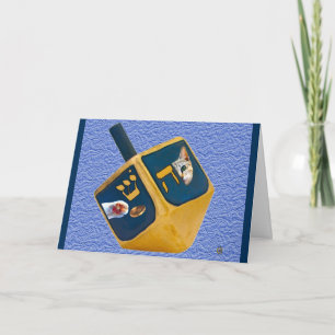 Kitty Dreidel Feiertagskarte