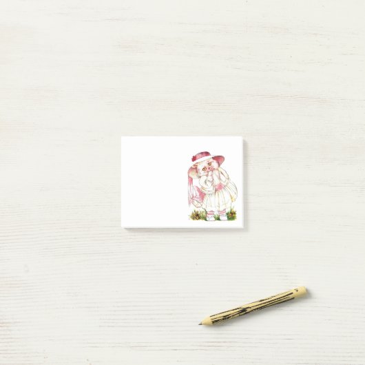 Kitty Dress Up Post-it Klebezettel (Auf Schreibtisch)