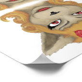 Kitty evil Engel niedlicher Tiere Illustration Poster (Ecke)