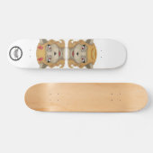 Kitty evil Engel niedlicher Tiere Illustration Skateboard (Horizontal)