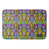 Kitty Face Mosaic Muster - Fun Kids oder Pets Badematte (Vorderseite)