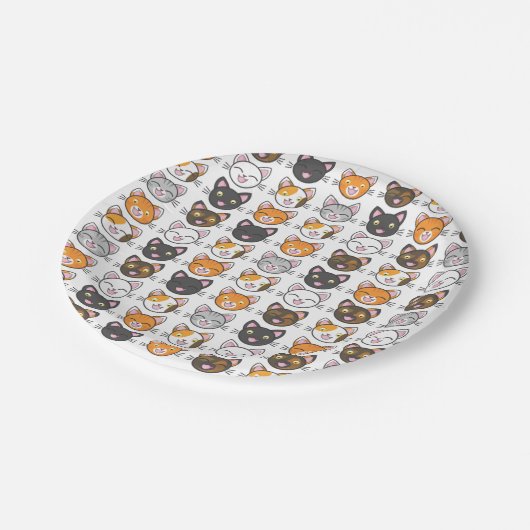 Kitty Faces Cat Themed Paper Teller (Schrägansicht)