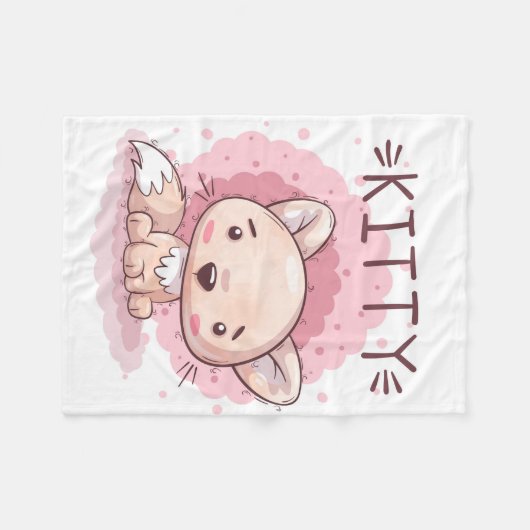 Kitty Fleece Blanket (Vorderseite (Horizontal))