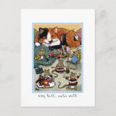 Kitty Fluff! Katze und Maus Erziehen Personalisier Postkarte (Vorderseite)