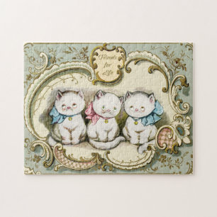 Kitty Freunde fürs Leben Vintage-Reproduktion Puzzle