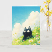 Kitty Friedliche Wiese Karte (Gelbe Blume)
