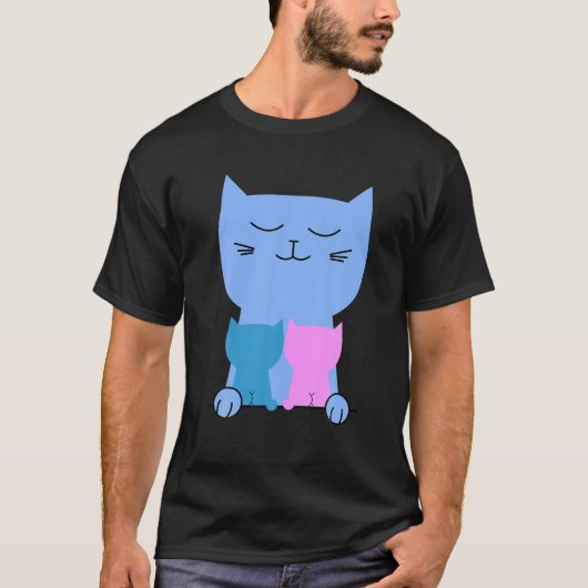 Kitty Funny Cats Dad Cool Novelty T-Shirt (Vorderseite)