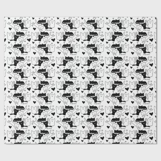 Kitty Galore Pattern Geschenkpapier (Flach)