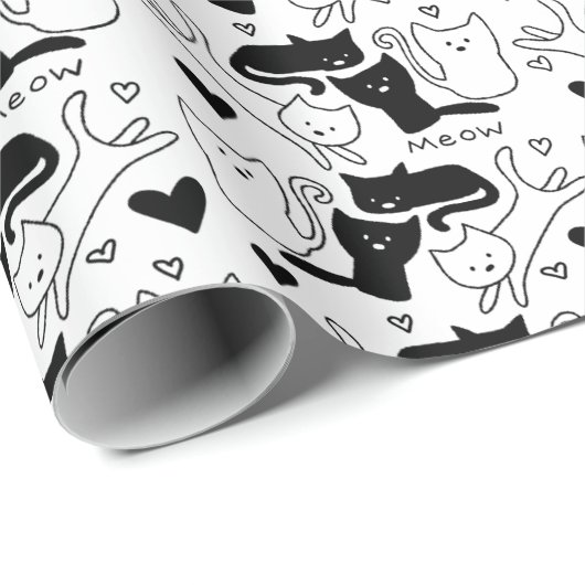 Kitty Galore Pattern Geschenkpapier (Rolleneckpunkt)
